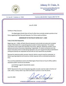 Public Records Policy Addendum Image